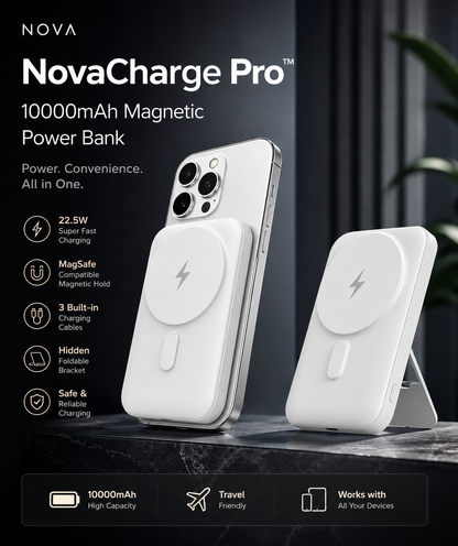 NovaCharge Pro™ Magnetic Power Bank